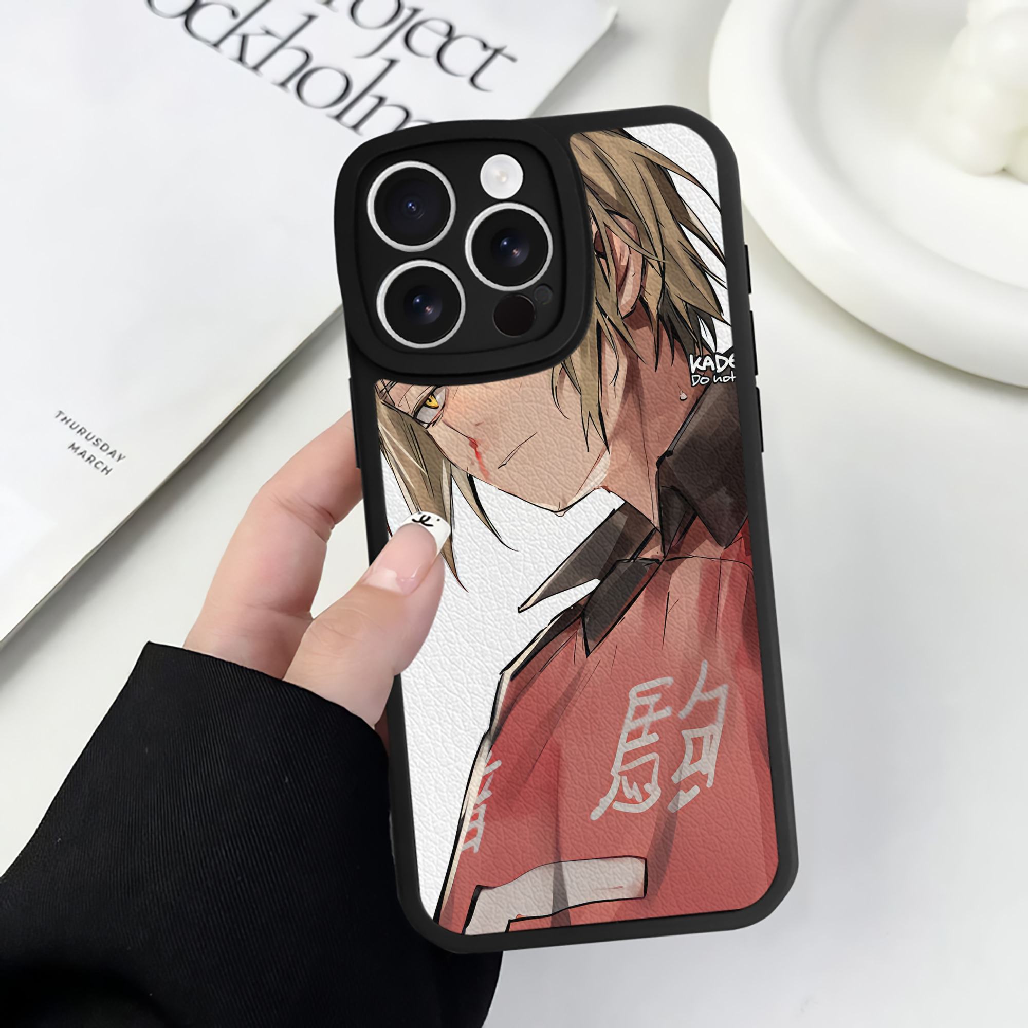 （画像用） ハイキュー!! Haikyu!! 【iPhone 16シリーズ対応】シリコンスマホケース（レザー調） 材質：シリコン